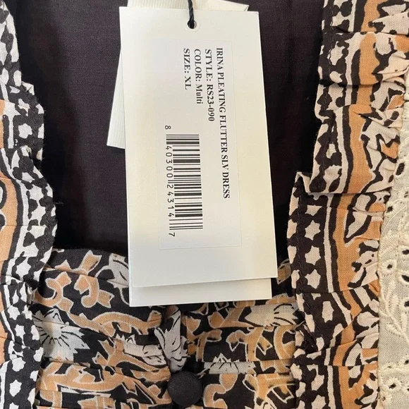 Sea New York Brown and Cream Dress with Lace Detail - Picture 5 of 12